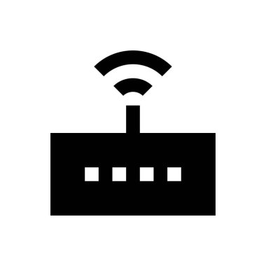 router vektör glyph düz simgesi