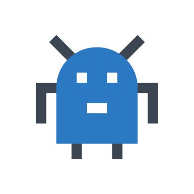 makine vektör renk simgesi