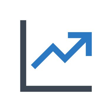 büyüme vektörü renk simgesi