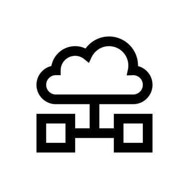 ağ vektörü ince çizgi simgesi