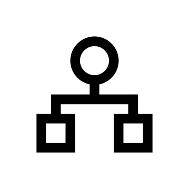 bağlantı vektörü ince çizgi simgesi