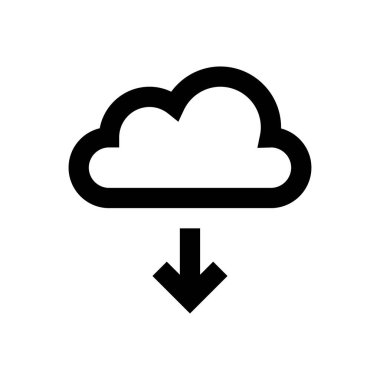 bulut vektörü ince çizgi simgesi