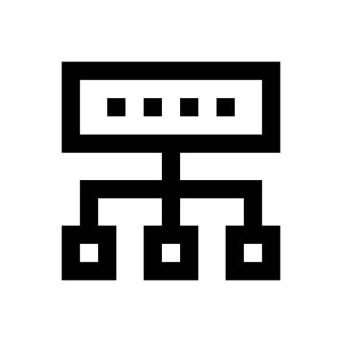 bağlantı vektörü ince çizgi simgesi