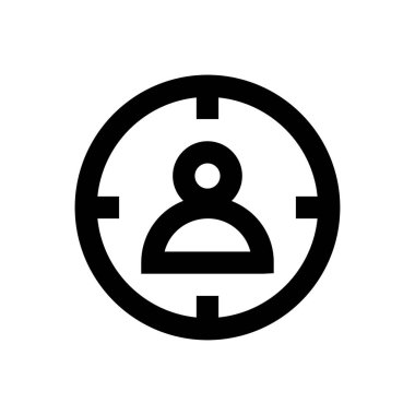 izleyici vektörü ince çizgi simgesi