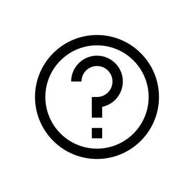 Faq vektör ince çizgi simgesi