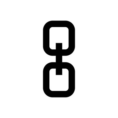 bağlantı vektörü düz renk simgesi