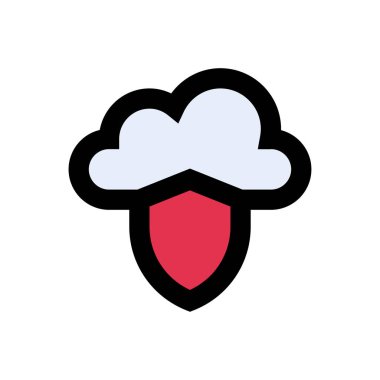 güvenlik vektörü düz renk simgesi