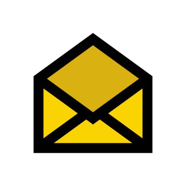 ileti vektörü düz renk simgesi