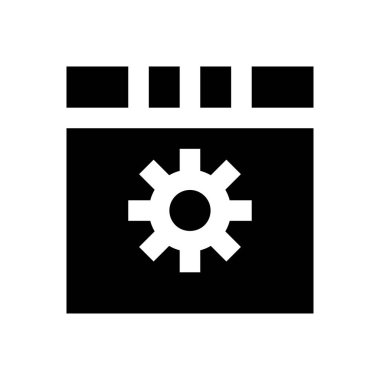 Web sayfası vektör simgesi düz simgesi