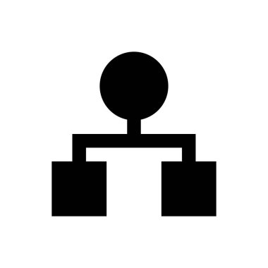 bağlantı vektörü glyph düz simgesi