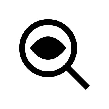 Arama vektörü glyph düz simgesi