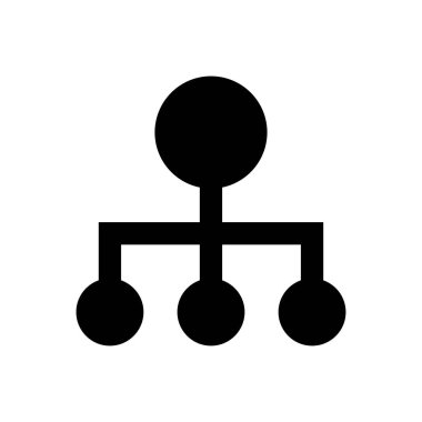 bağlantı vektörü glyph düz simgesi