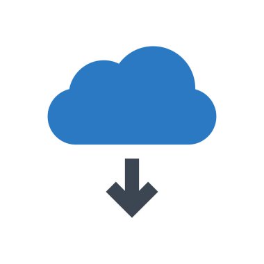 bulut vektörü renk simgesi