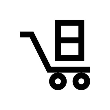 nakliye vektörü ince çizgi simgesi