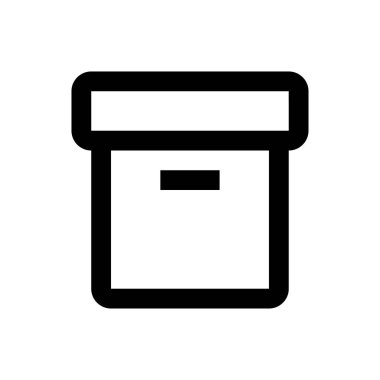 kutu vektörü ince çizgi simgesi