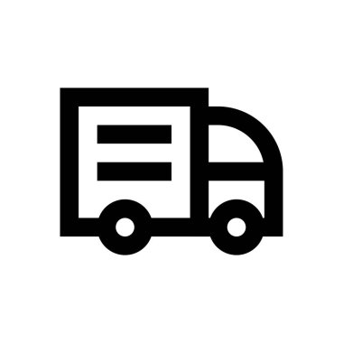 nakliye vektörü ince çizgi simgesi