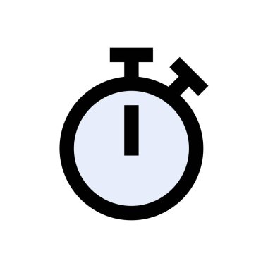 bitiş süresi vektörü düz renk simgesi