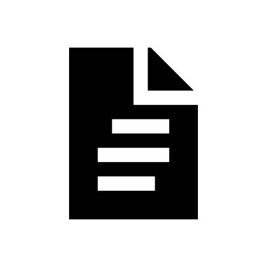 belge vektörü düz simge