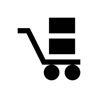 nakliye vektörü glyph düz simgesi