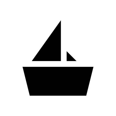 Gemi vektör düz simgesi