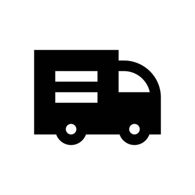 nakliye vektörü glyph düz simgesi