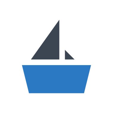 Gemi vektör renk simgesi