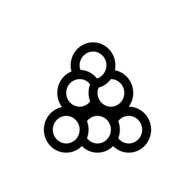 snooker vektör ince çizgi simgesi