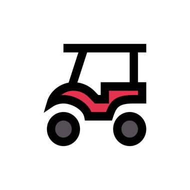 araba vektörü düz renk simgesi