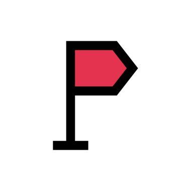 işaretleyici vektör düz renk simgesi