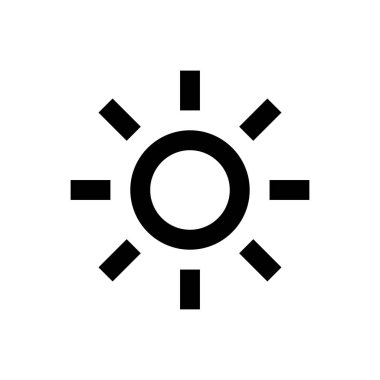 Güneş vektörü ince çizgi simgesi