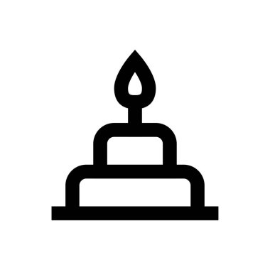 doğumgünü vektörü ince çizgi simgesi