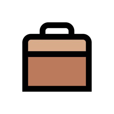 evrak çantası vektörü düz renk simgesi
