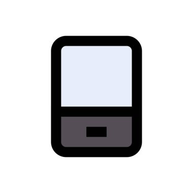 telefon vektörü düz renk simgesi