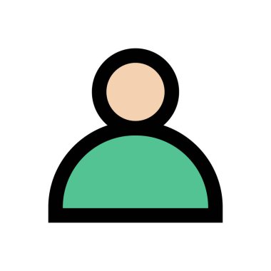 kullanıcı vektörü düz renk simgesi