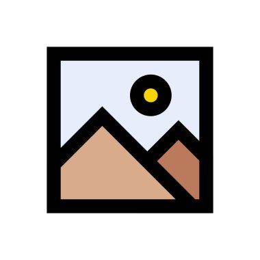 fotoğraf vektörü düz renk simgesi