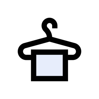 havlu vektörü düz renk simgesi