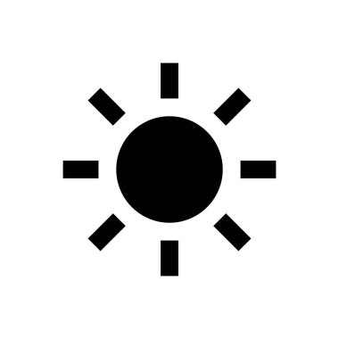 güneş vektör düz simge