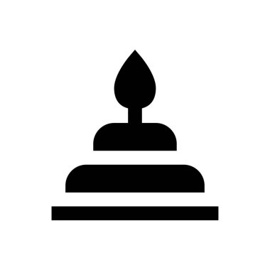 doğum günü vektörü düz simgesi