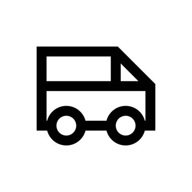 kamyon piksel vektör simgesi