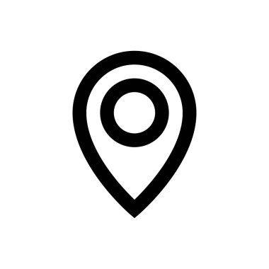 konum vektörü ince çizgi simgesi