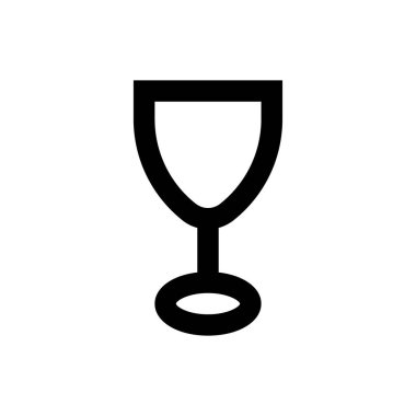 şarap vektörü ince çizgi simgesi