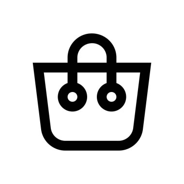 Alışveriş vektörü ince çizgi simgesi