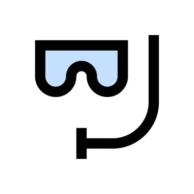 dalış vektörü düz renk simgesi