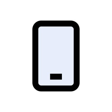 telefon vektörü düz renk simgesi