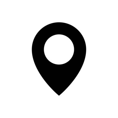 konum vektörü düz simge