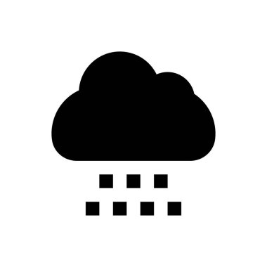 yağmur vektörü simgesi düz simgesi