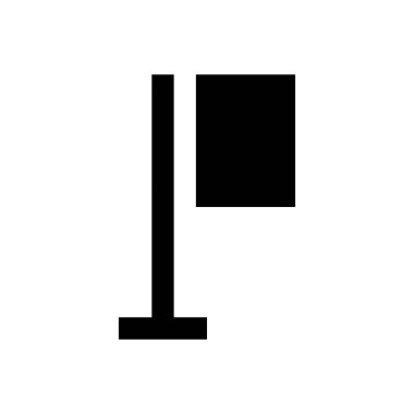 işaret vektörü düz simgesini imzala