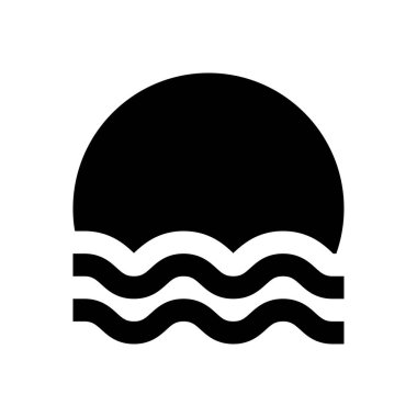 plaj vektör düz simgesi