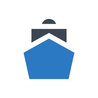 Gemi vektör renk simgesi