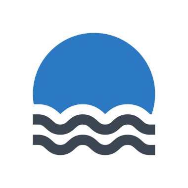 plaj vektör renk simgesi